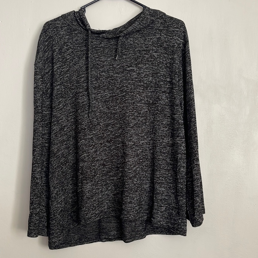 FACTORIE pullover lightweight Black/White Heather Hoodie
